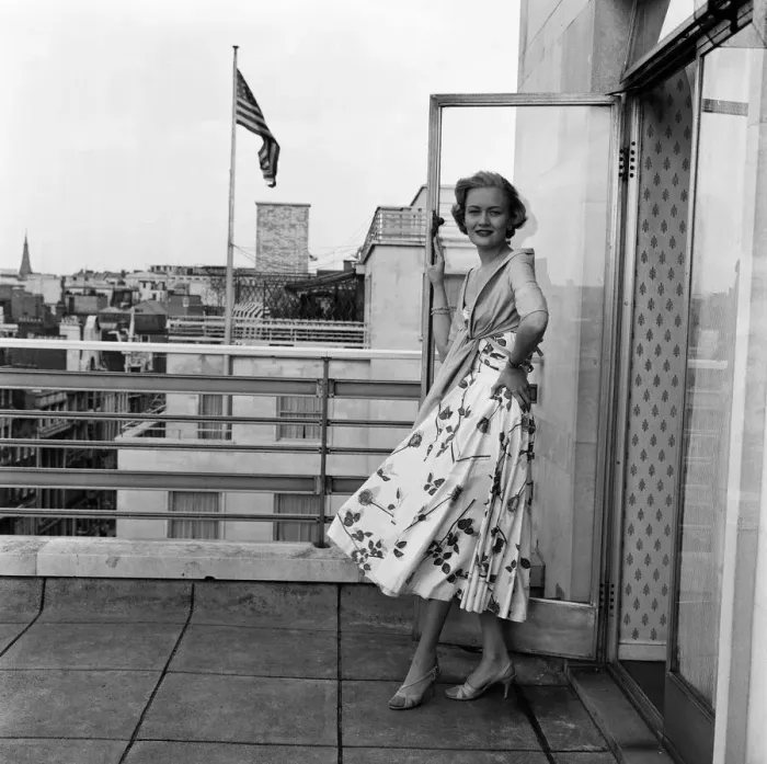 Framed Print : Miss Helen Landon, the American Maid of Cotton for 1957, at the Westbury Hotel Framed Print : Miss Helen Landon, the American Maid of Cotton for 1957, at the Westbury Hotel