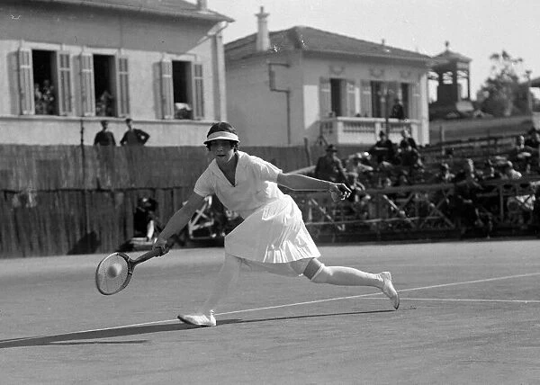 Miss Helen Wills playing Tennis at Cannes in France February 1926