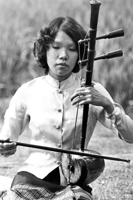 Framed Print : Miss Karnajana Waramontri from the Thai classical music goup of Srinkharin University of Framed Print : Miss Karnajana Waramontri from the Thai classical music goup of Srinkharin University of