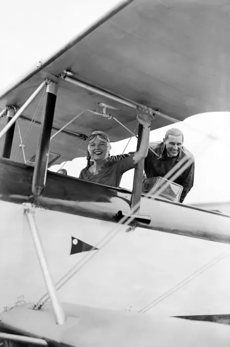 Framed Print : Miss Southwick at a gathering of pilots from 16 countries gather at Heston Aerodrome Ist