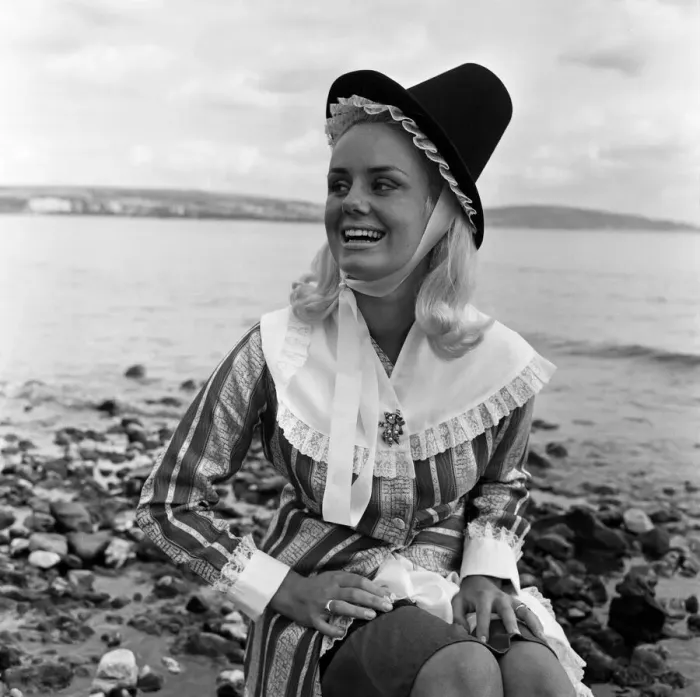 Framed Print : Miss Swansea 1966 Judy Radford, aged 19, in traditional Welsh costume. 31st July 1967 Framed Print : Miss Swansea 1966 Judy Radford, aged 19, in traditional Welsh costume. 31st July 1967