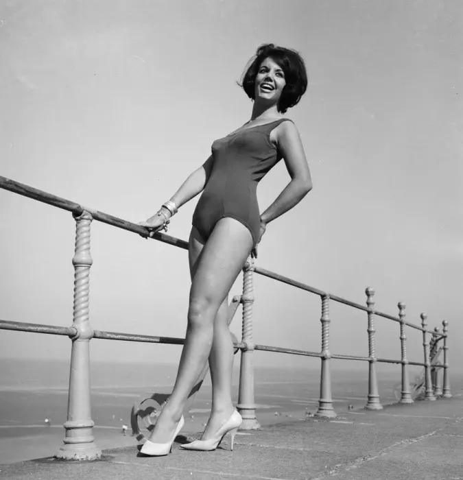 Framed Print : Miss UK finalist 1964, Luisa Debaisa Gibbins, pictured on Blackpools Golden Mile Framed Print : Miss UK finalist 1964, Luisa Debaisa Gibbins, pictured on Blackpools Golden Mile
