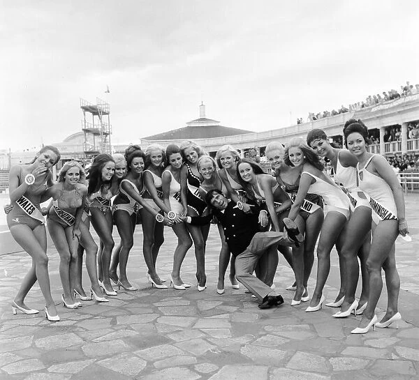 Miss United Kingdom beauty contest at Blackpool. The contestants pose for