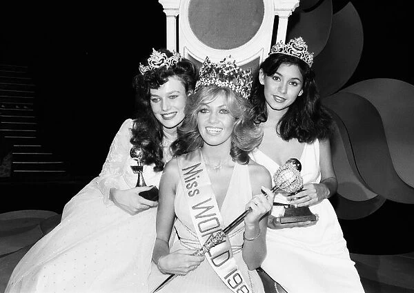 Miss World 1980. Miss Germany Gabriella Brum is crowned Miss World 13th November 1980