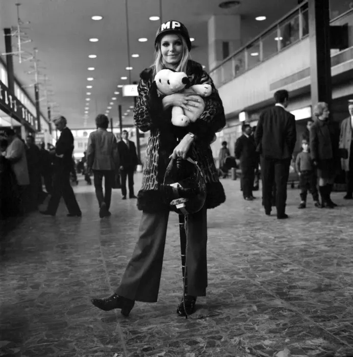 Framed Print : Miss World, Eva Rueber-Staier wearing the U. S. helmet pictured at Heathrow Framed Print : Miss World, Eva Rueber-Staier wearing the U. S. helmet pictured at Heathrow