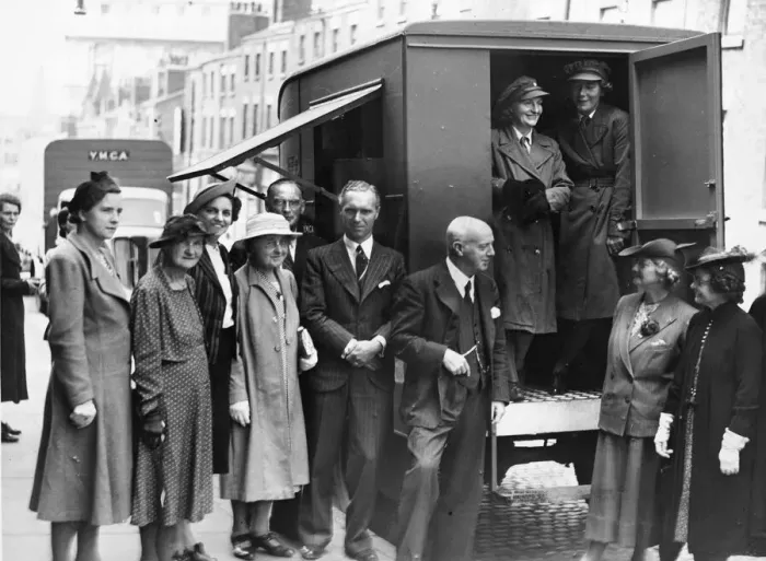 Framed Print : A mobile canteen. A familiar scene in World War Two Framed Print : A mobile canteen. A familiar scene in World War Two
