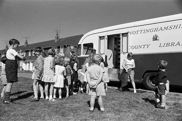 Mobile childrens library in Nottinghamshire, 26th August 1964