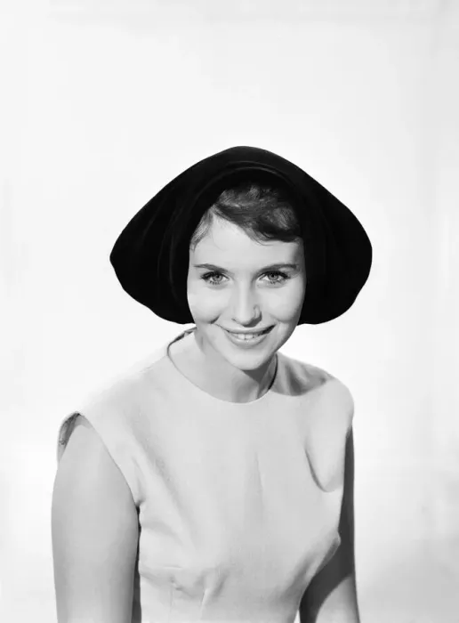 Framed Print : Model Ann Cave wearing a collection of spring and summer hats. Circa 1962 Framed Print : Model Ann Cave wearing a collection of spring and summer hats. Circa 1962