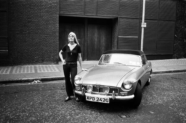 Model Charlotte Anne Curzon, aged 21, bought herself an MGB car