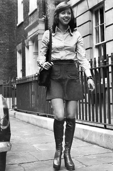 Model Debbie Sullivan aged 17 wearing a striped cotton blouse