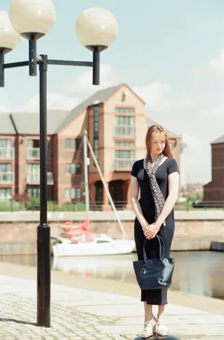 Framed Print : Model, Kelly, wearing Maritime inspired clothing at Liverpool Marina, Merseyside Framed Print : Model, Kelly, wearing Maritime inspired clothing at Liverpool Marina, Merseyside