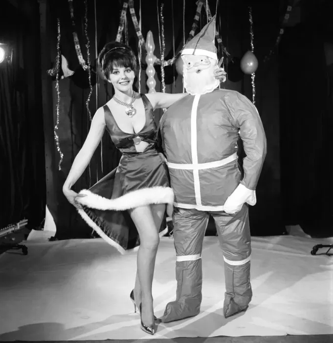 Framed Print : Model Kim Tracy seen here dressed for the office Christmas Party. 1960 E479-008 Framed Print : Model Kim Tracy seen here dressed for the office Christmas Party. 1960 E479-008
