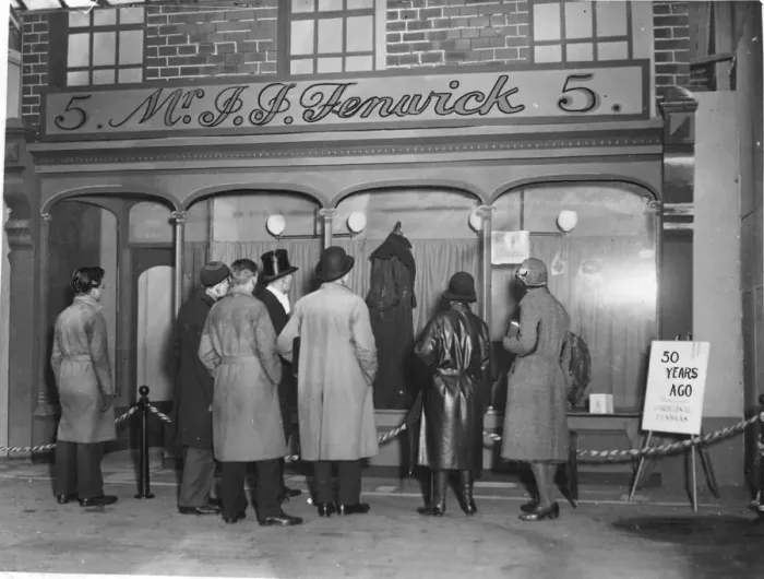 Framed Print : A model of the original premises where, 50 years before this picture was taken in March