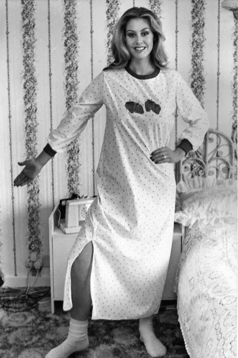 Framed Print : A model posing in the lastest bed wear Framed Print : A model posing in the lastest bed wear