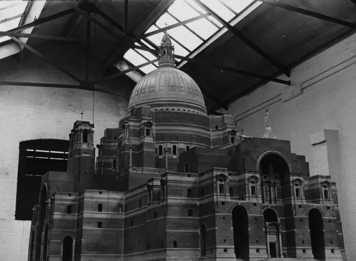 Framed Print : Model of the proposed Liverpool Metropolitian Cathedral, 8 December 1937 Framed Print : Model of the proposed Liverpool Metropolitian Cathedral, 8 December 1937