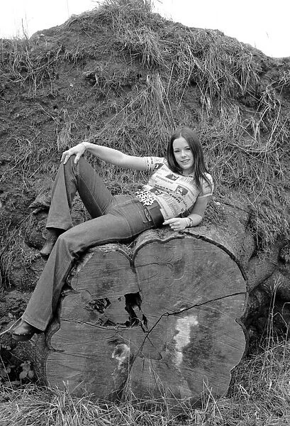 Model and tree doctor Geraldine Croft January 1976