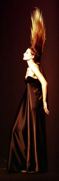 Model wearing a evening dress by Ocimar Versolato Mar 1999 in Paris during Paris