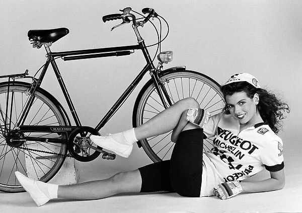 Model wearing sports fashions. 11th June 1987