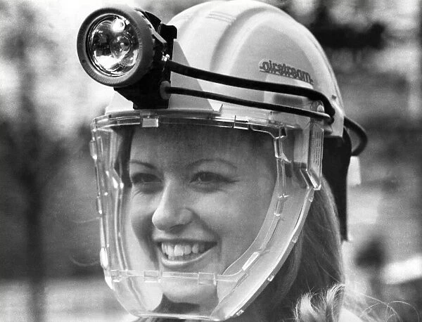 Modelling this 'Space Age'Helmet for Britains Coal Miners is Britain