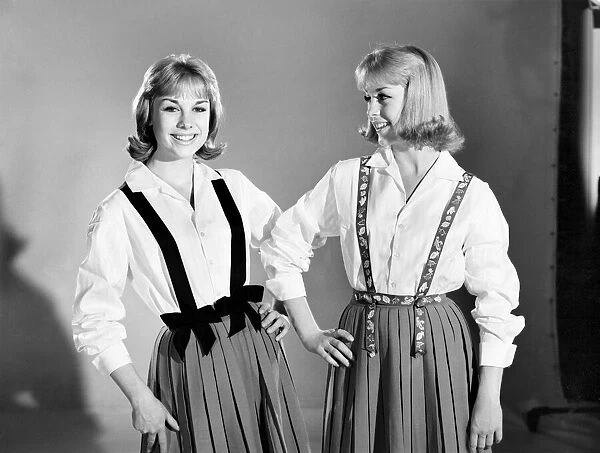 Models: Baker Twins wearing braces. July 1962