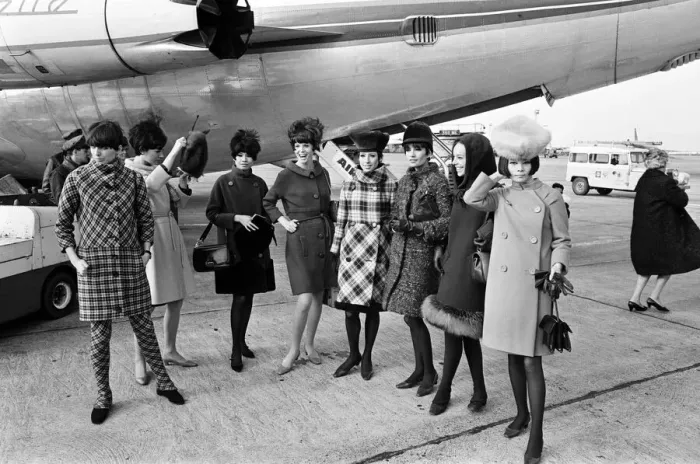 Framed Print : Models in preparation for a charity gala Pierre Cardin is giving at the Commonwealth