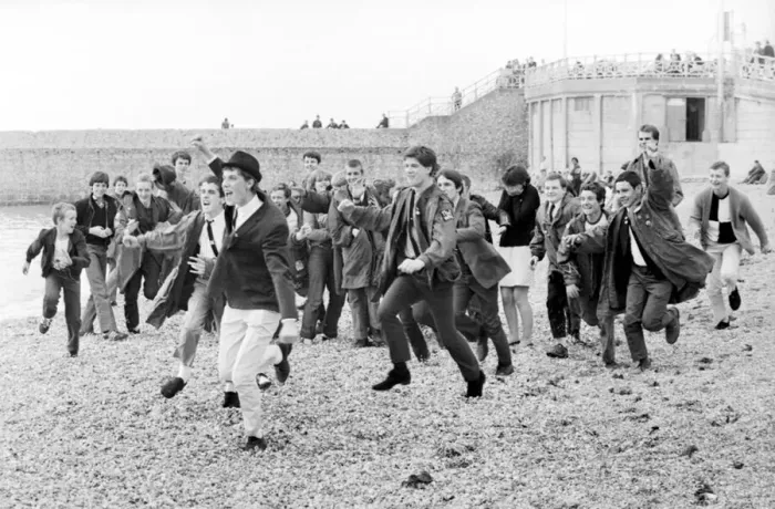 Framed Print : mods and rockers