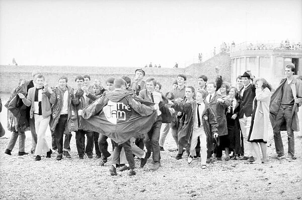 mods and rockers on the beach, circa 1976