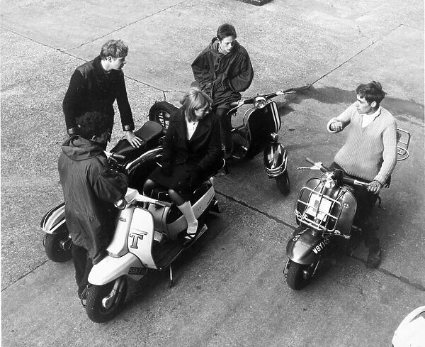 Mods and rockers, circa May 1964