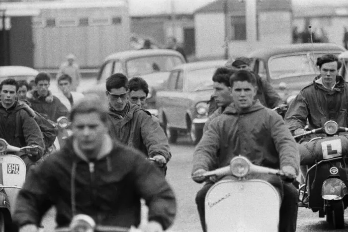 Framed Print : The mods and rockers were two conflicting British youth subcultures of the early to Framed Print : The mods and rockers were two conflicting British youth subcultures of the early to
