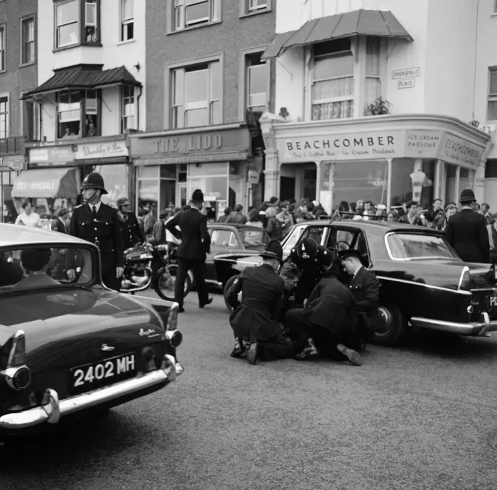 Framed Print : The mods and rockers were two conflicting British youth subcultures of the early to Framed Print : The mods and rockers were two conflicting British youth subcultures of the early to