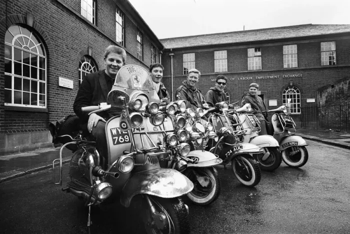 Framed Print : The mods and rockers were two conflicting British youth subcultures of the early to