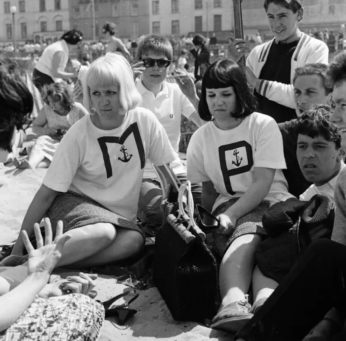 Framed Print : The mods and rockers were two conflicting British youth subcultures of the early to Framed Print : The mods and rockers were two conflicting British youth subcultures of the early to