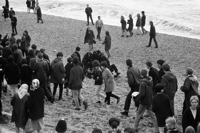 Framed Print : The mods and rockers were two conflicting British youth subcultures of the early to