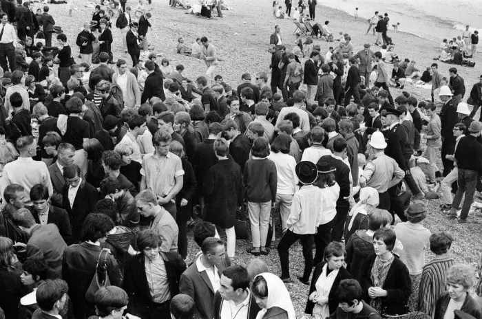 Framed Print : The mods and rockers were two conflicting British youth subcultures of the early to Framed Print : The mods and rockers were two conflicting British youth subcultures of the early to