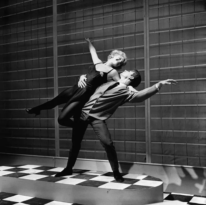 Framed Print : Moira Lister actress with ballet dancer John Daul Oct 1962 in a number Framed Print : Moira Lister actress with ballet dancer John Daul Oct 1962 in a number