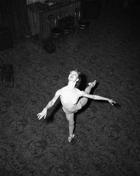 Moira Shearer, Lady Kennedy, ballet dancer and actress, pictured rehearsing at the Royal