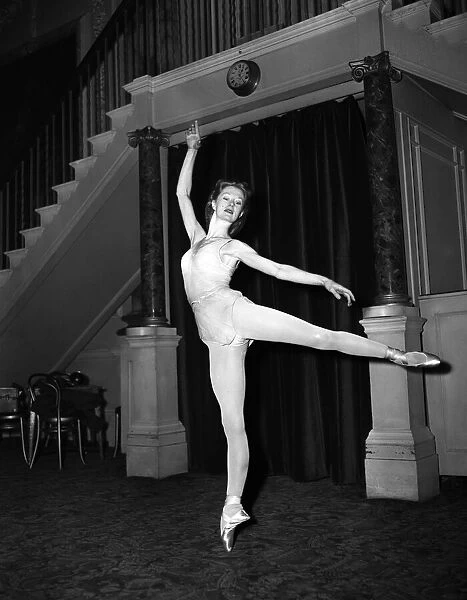 Moira Shearer, Lady Kennedy, ballet dancer and actress, pictured rehearsing at the Royal