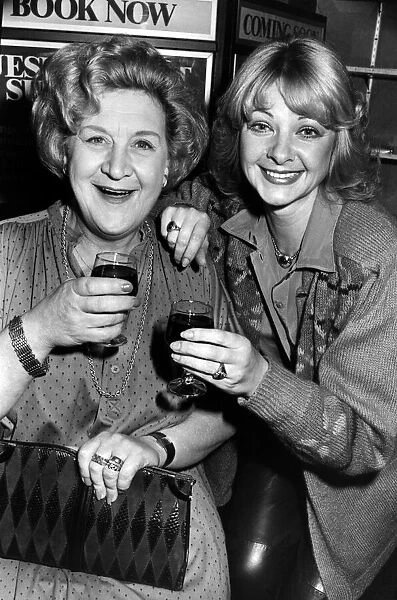 Mollie Sugden and Mandy Rice-Davies at Cardiffs New Theatre