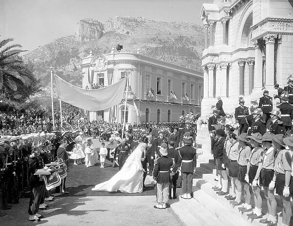 Monaco Prince Rainer April 1956 The wedding of Prince Rainer