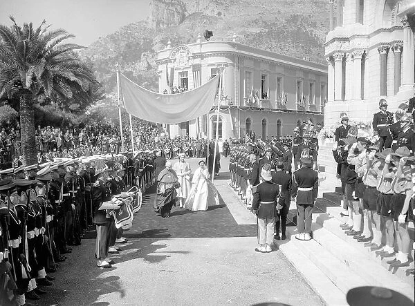 Monaco Prince Rainer April 1956 The wedding of Prince Rainer