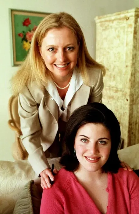 Framed Print : Monica Lewinsky with Tina Weaver March 1999 tell her story of her affair with