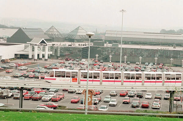 Monorail at Merry Hill Shopping Centre in Brierley Hill, Metropolitan Borough of Dudley