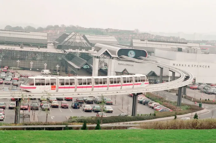 Framed Print : Monorail at Merry Hill Shopping Centre in Brierley Hill, Metropolitan Borough of Dudley Framed Print : Monorail at Merry Hill Shopping Centre in Brierley Hill, Metropolitan Borough of Dudley