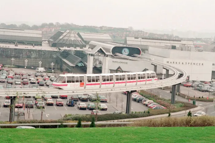 Framed Print : Monorail at Merry Hill Shopping Centre in Brierley Hill, Metropolitan Borough of Dudley Framed Print : Monorail at Merry Hill Shopping Centre in Brierley Hill, Metropolitan Borough of Dudley