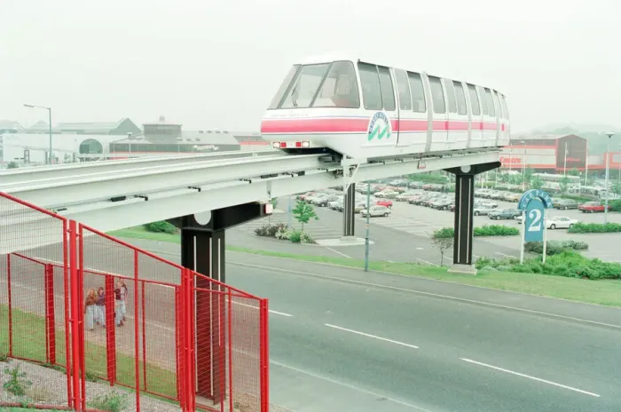 Framed Print : Monorail Opening at Merry Hill Shopping Centre in Brierley Hill Framed Print : Monorail Opening at Merry Hill Shopping Centre in Brierley Hill
