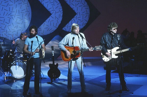 The Moody Blues, performing on a television show in The United Kingdom in 1984