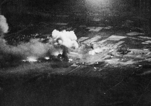 Moonlight Attack by a force of RAF Bomber Command Lancasters on the night of 6th April