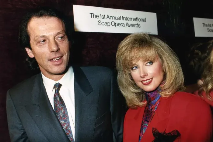 Framed Print : Morgan Fairchild with Leslie Grantham at the First annual International Soap Awards Framed Print : Morgan Fairchild with Leslie Grantham at the First annual International Soap Awards