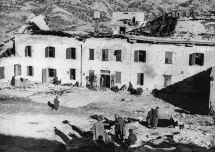 Framed Print : On the morning of 21st November 1944, Yugoslav Partisans entered the enemy-held town of Framed Print : On the morning of 21st November 1944, Yugoslav Partisans entered the enemy-held town of