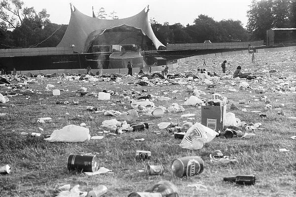 The morning after the Rolling Stones concert at Knebworth House, Hertfordshire